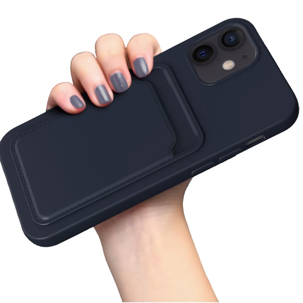 iPhone 12 - Praktiskt Stilrent Skal med Korthållare FLOVEME