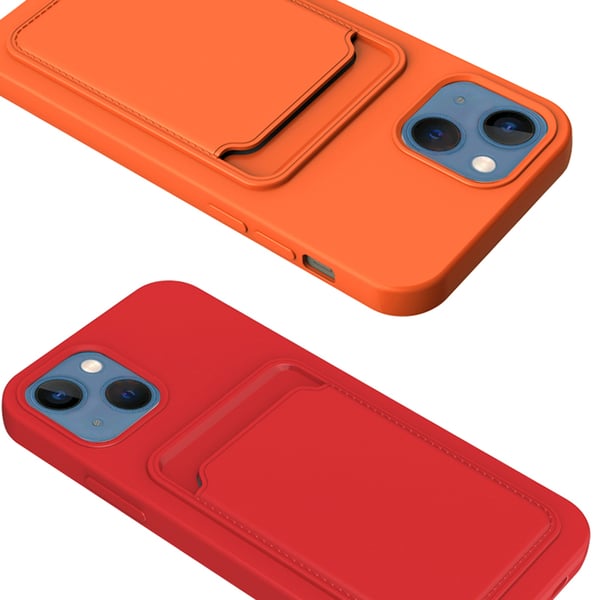 iPhone 13 Mini - Praktiskt Stilrent Skal med Korthållare