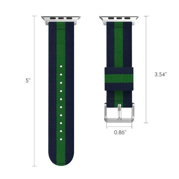 Stilrent Armband i Nylon till Apple Watch 38mm 3/2/1