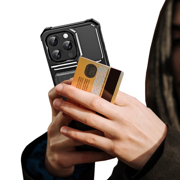 iPhone 16 Pro Plånboksfodral - Tunn design med plats för 4 kort