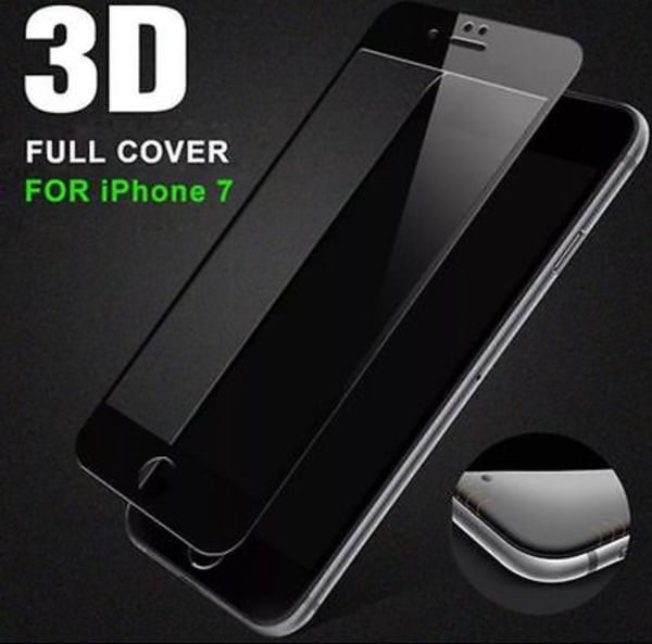 iPhone 7 3-PACK Sk�rmskydd 3D 9H Ram 0,2mm HD-Clear