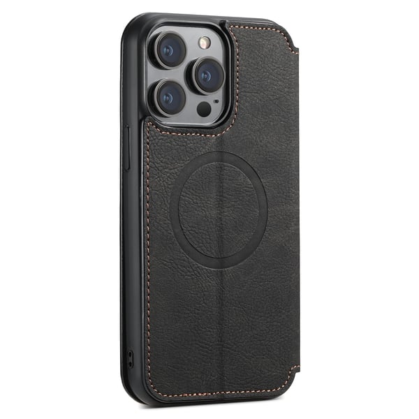 iPhone 12 Pro Max - Lyxigt Fodral med Stativ och Kortfack