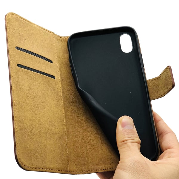 iPhone XR Exklusivt Plånboksfodral i Läder från Tomkas