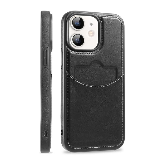 iPhone 11 - Slimmat fodral i läderlook med 1 kortfack