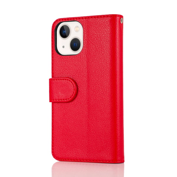 iPhone15PLUS - Stilrent Fodral med Dragkedja, Flip-Fodral med Axelrem