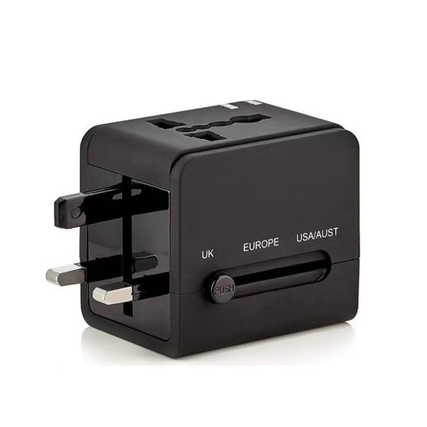 Internationell Universal Duel USB Reseadapter Väggadapter