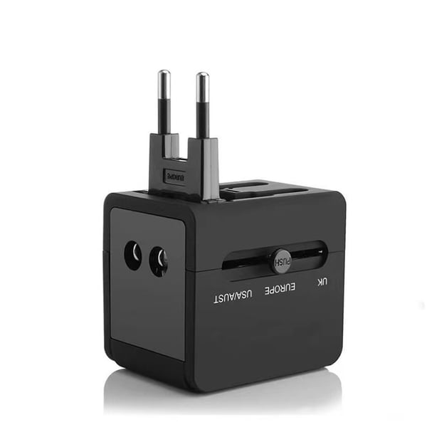 Internationell Universal Duel USB Reseadapter Väggadapter