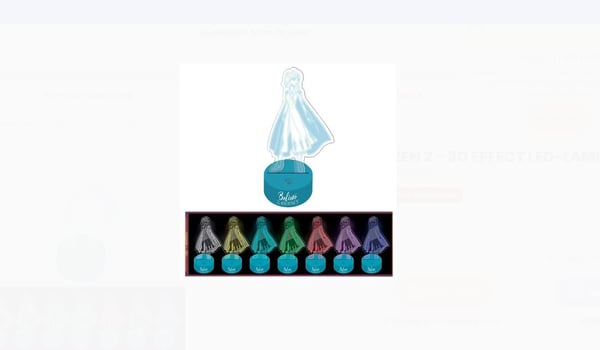 Magisk Disney Frozen 2D LED-Lampa med Färgskiftning!