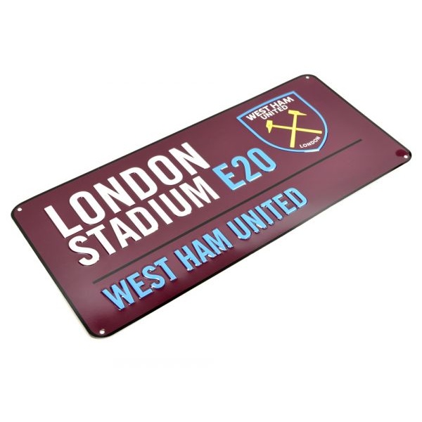 West Ham United FC Gatuskylt i Metall