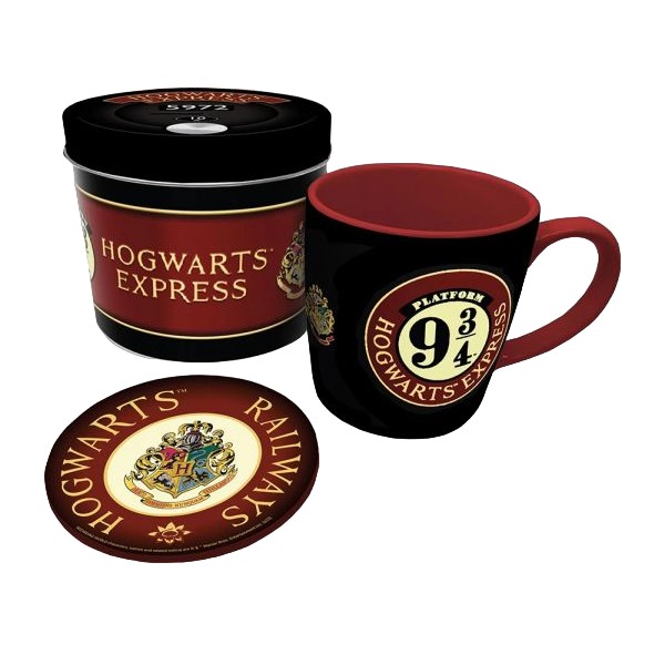 Harry Potter Plattform Nio och Trekvart Hogwarts Vapensköld Presentförpackning