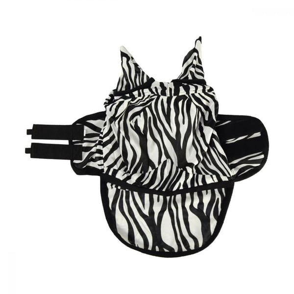Hy Equestrian Zebra Fly Mask With Ears And Detachable Nose