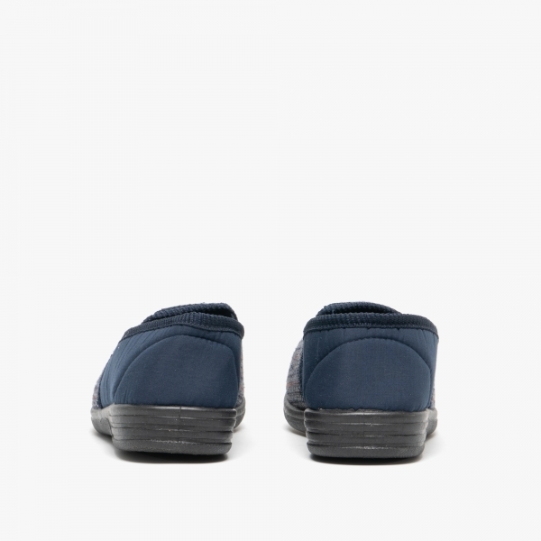 Zedzzz Mens Charles Herringbone Felt Gusset Slippers