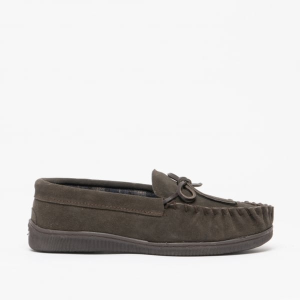 Sleepers Mens Adie Real Suede Moccasin Slippers