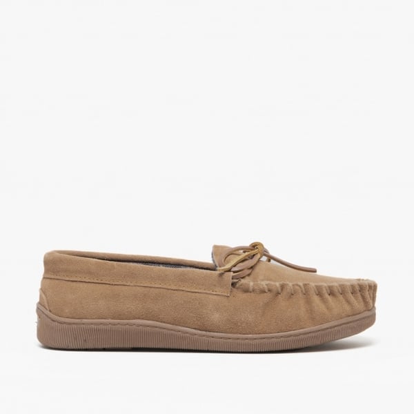 Sleepers Mens Adie Real Suede Moccasin Slippers