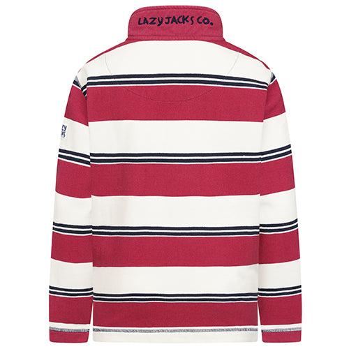 Lazy Jacks Boys Striped Pique Sweatshirt