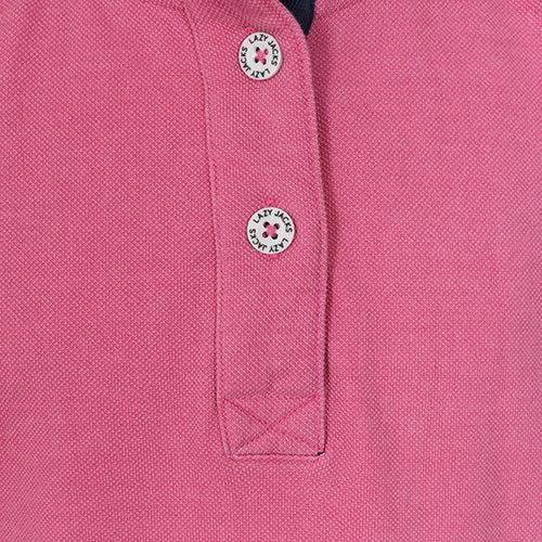 Lazy Jacks Girls Pique Button Neck Sweatshirt