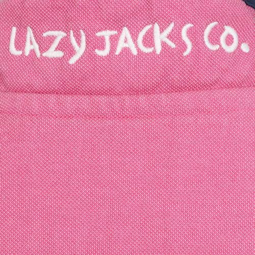 Lazy Jacks Girls Pique Button Neck Sweatshirt
