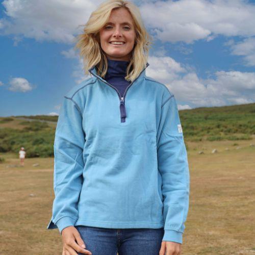 Lazy Jacks Womens/Ladies Quarter Zip Sweatshirt