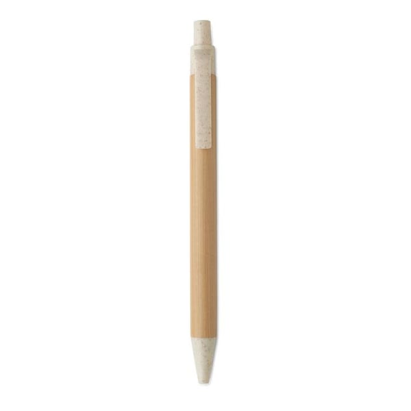 MidOcean Itea Colour Push Button Bamboo & Wheat Straw Ballpoint Pen