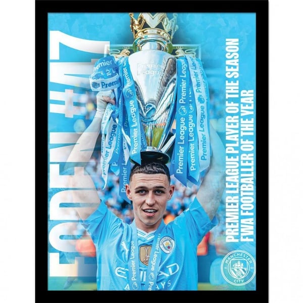 Manchester City FC Foden 2024 Framed Poster