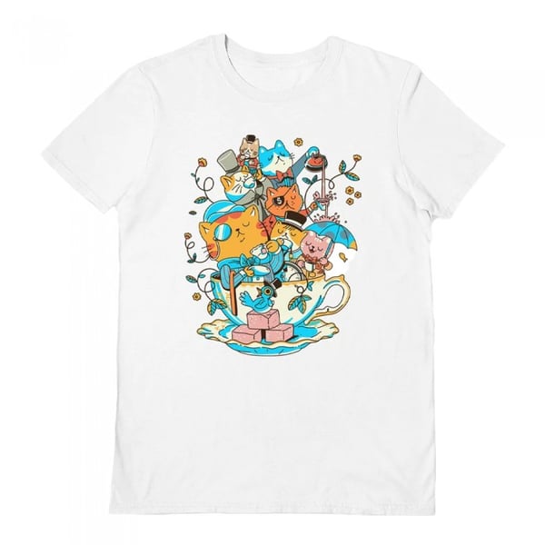 Pepe Rodriguez Unisex Vuxen Tea Cat Fancy Party T-Shirt Pepe Rodriguez Unisex Vuxen Tea Cat Fancy Party T-Shirt