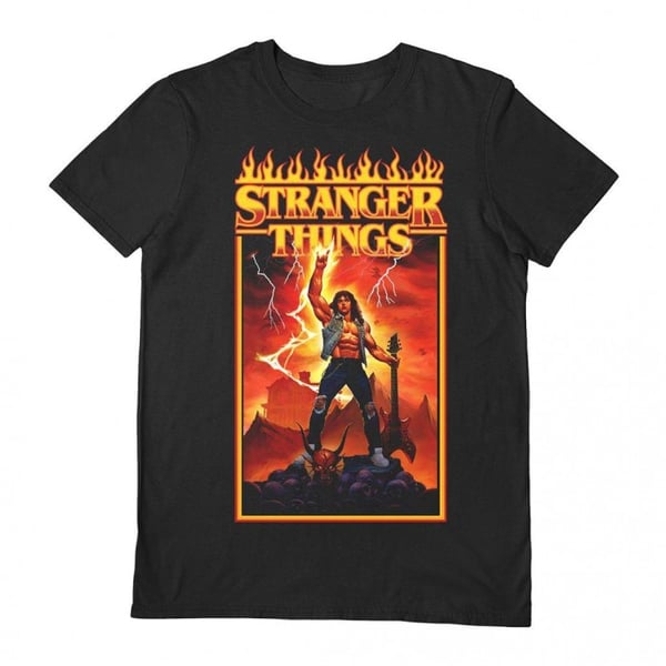Stranger Things Unisex Adult Metal Eddie T-Shirt