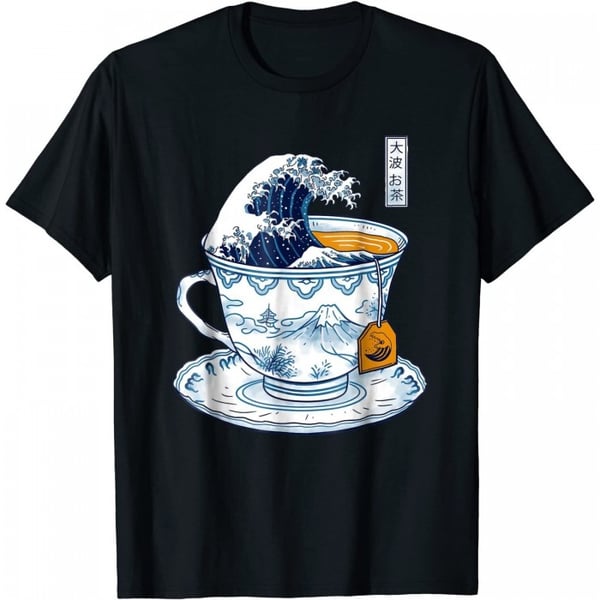 Vincent Trinidad Unisex Vuxen The Great Kanagawa Tea T-Shirt Vincent Trinidad Unisex Vuxen The Great Kanagawa Tea T-Shirt