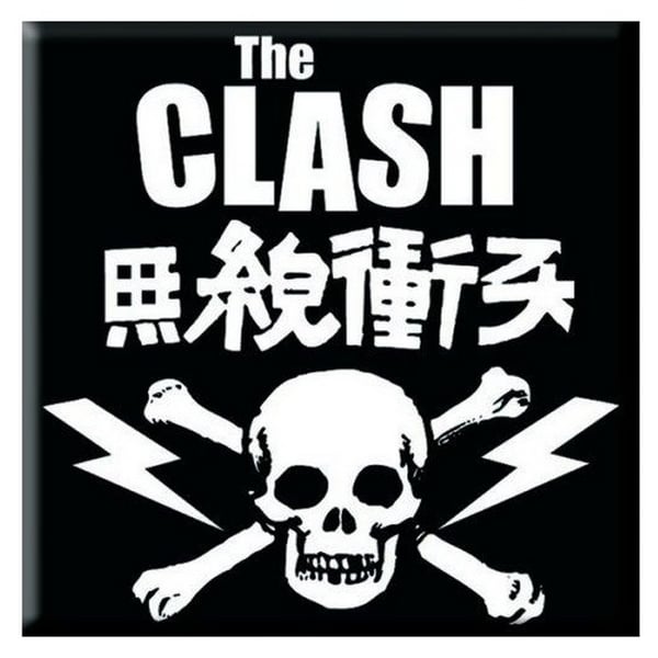 The Clash Dödskalle och korsben Kylskåpsmagnet The Clash Dödskalle och korsben Kylskåpsmagnet