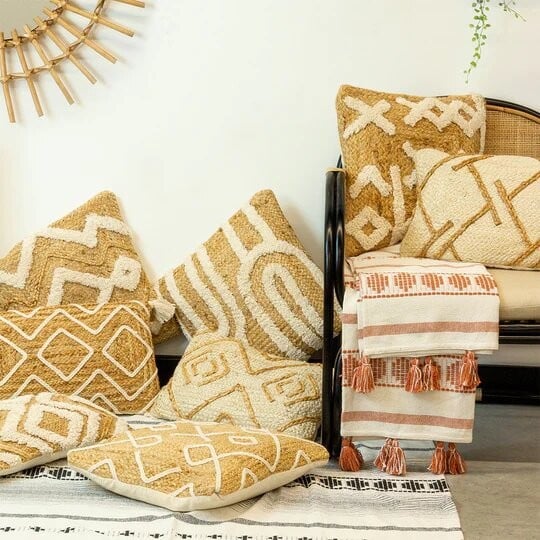 Furn Camfa Jute Braided Cushion Cover