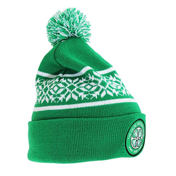 Celtic FC Official Snowflake Cuff Knitted Hat
