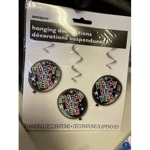 Unique Party New Year Hanging Decoration (Pack of 3)