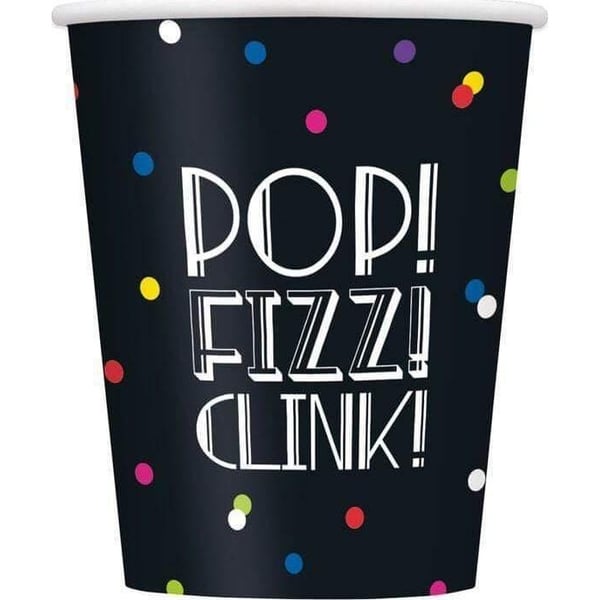 Unique Party Neon Dots New Year Disposable Cup (Pack of 8)