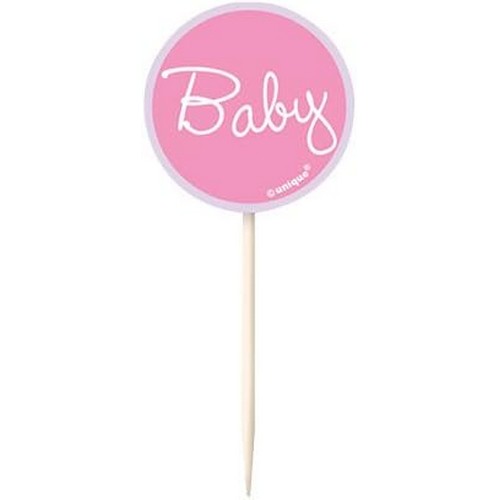 Unique Party Stork Baby Shower Cupcake Topper Set (Pack of 48)