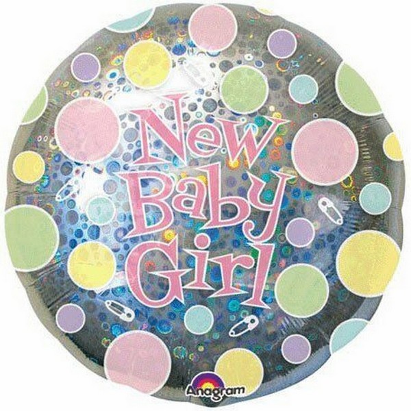Spot on Gifts New Baby Girl Dotted Foil Balloon
