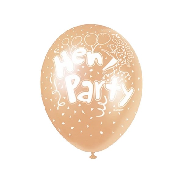 Unique Party Latex Pearlised Hen Party Balloons (Pack of 5)