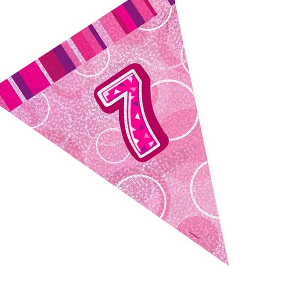 Unique Party 7-vuotissyntymäpäivän lippuviiri