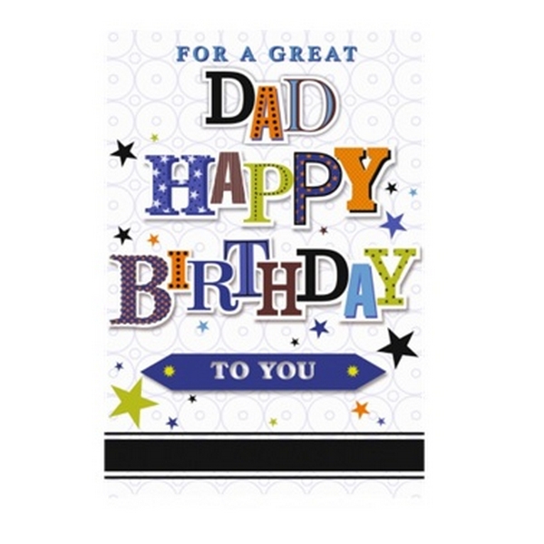 Simon Elvin For A Great Dad Birthday Greetings Card (Pack of 6)