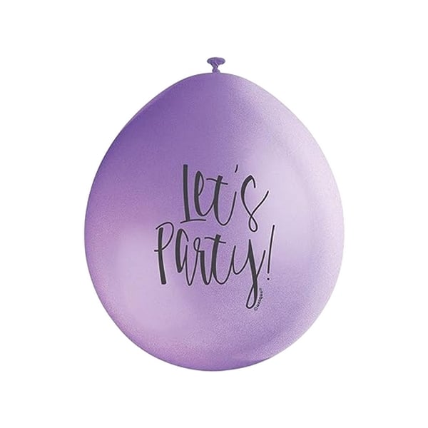 Unique Party Let´s Party Latex Balloon (Pack of 10)
