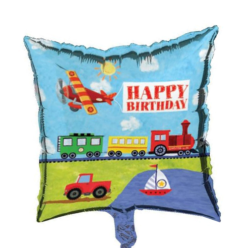 Creative Party On The Go Metallic Square Happy Birthday Foil Balloon