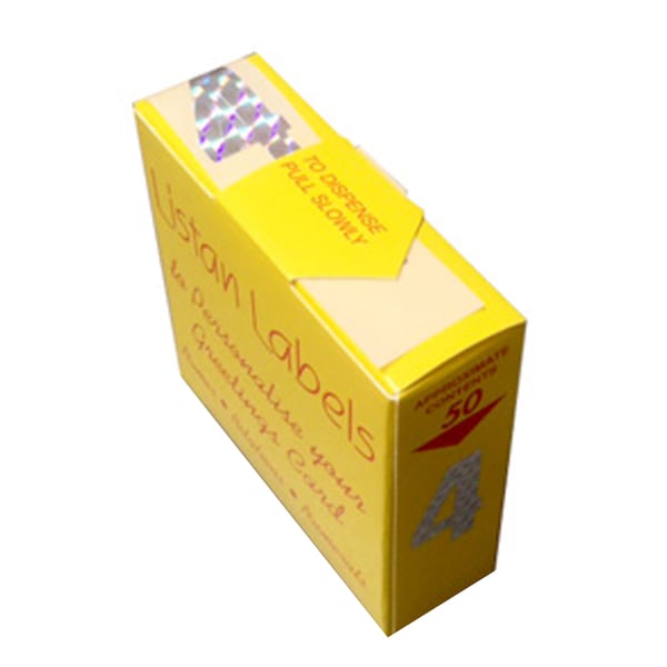 Listan Labels 4 Holographic Labels (Pack of 50)