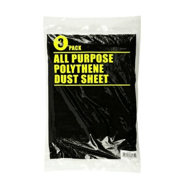 SupaDec 3 Piece Clear Plastic Dust Sheet