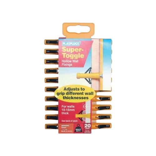 Plasplugs Super Toggle Hollow Wall Anchor (Pack of 20)