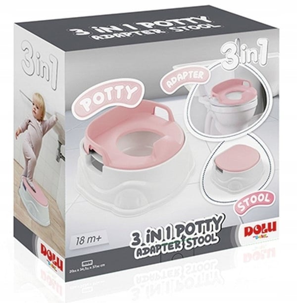 Dolu-potta-WC-istuimen suojus, askelma 3in1