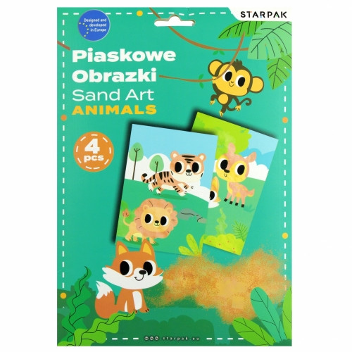 Starpak kreativ sandbildsset djur Starpak kreativ sandbildsset djur