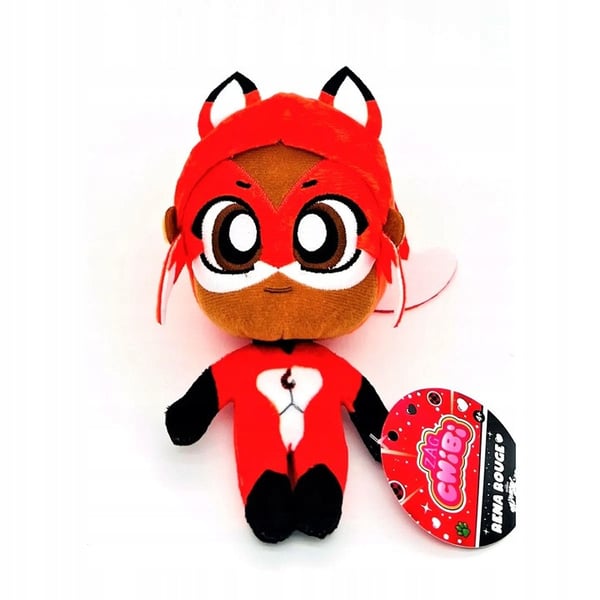 Miraculous Nyckelpiga og Katten Noir Chibi Rena Rouge Rød Plushtoy