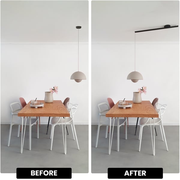 Lightswing® Single - Rustfrit stål 90 cm - Til én pendellampe
