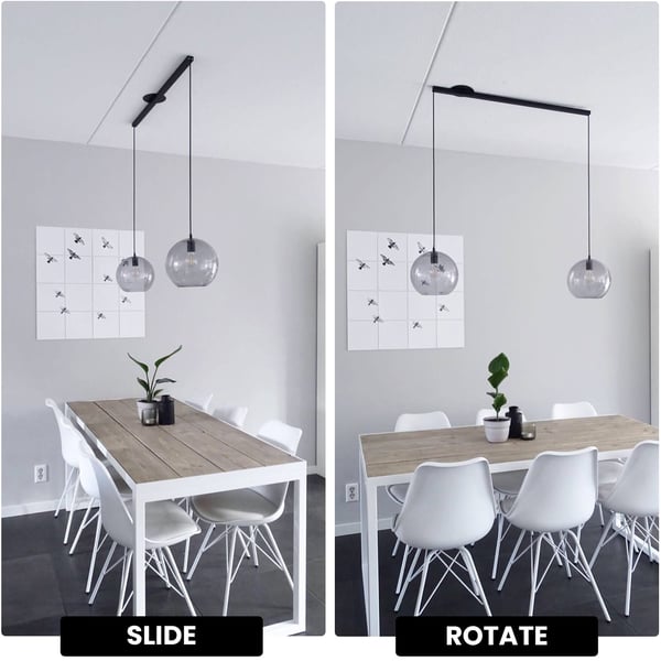 Lightswing® Twin - Mat hvid 90 cm - Til én eller to pendellamper