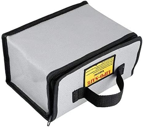 YUNIQUE LiPo Säkerhetsväska 215 × 155 × 115 mm – Brandsäker Förvaringsväska för Laddning, Transport och Förvaring av LiPo Batterier