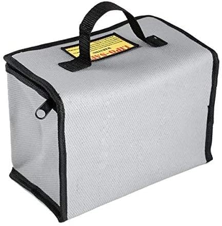 YUNIQUE LiPo Säkerhetsväska 215 × 155 × 115 mm – Brandsäker Förvaringsväska för Laddning, Transport och Förvaring av LiPo Batterier