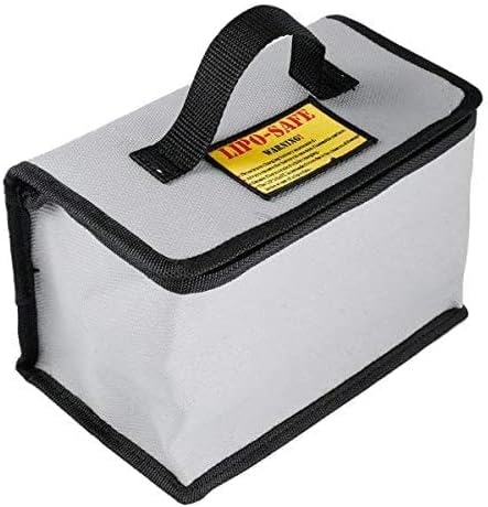 YUNIQUE LiPo Säkerhetsväska 215 × 155 × 115 mm – Brandsäker Förvaringsväska för Laddning, Transport och Förvaring av LiPo Batterier